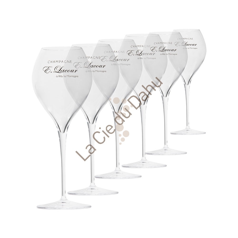 Coffret 6 coupes 41 cl, Lehmann Grand Champagne