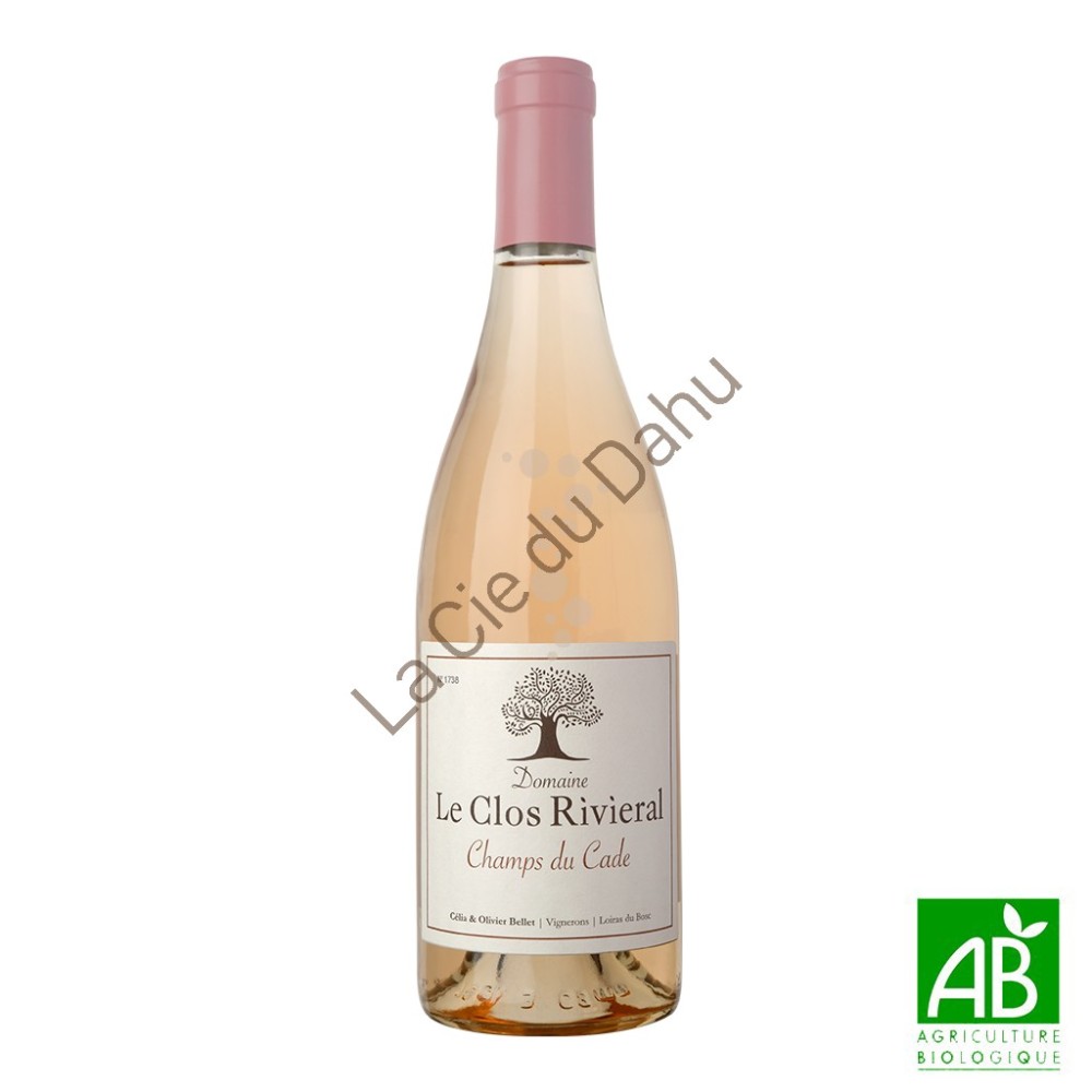 Languedoc Champs du Cade 2024, rosé, bio, domaine Clos Rivieral