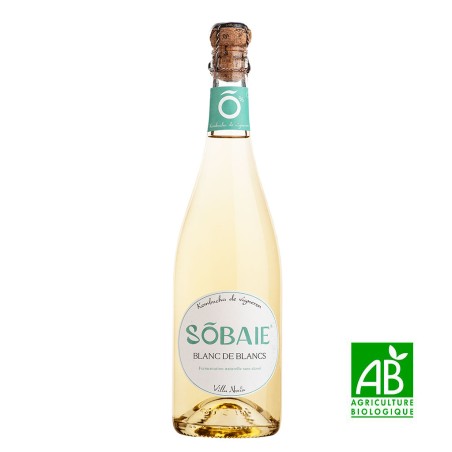 Sobaie Kombucha de vigneron, Baie de raisin blanc, bio, 75 cl