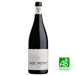 Basic Instinct Rouge, Vin sans soufre ajouté 12,5°, bio, 75 cl, Domaine Villa Noria