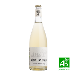 BASIC INSTINCT PET'NAT Blancs de Noirs, Vin sans soufre ajouté, 12,5°, 75 cl, bio, Domaine Villa Noria