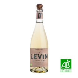 LEVIN Blancs de Blancs, 0% Alcool, Chardonnay, bio, 75 cl, bouchon liège avec muselet,domaine Villa Noria